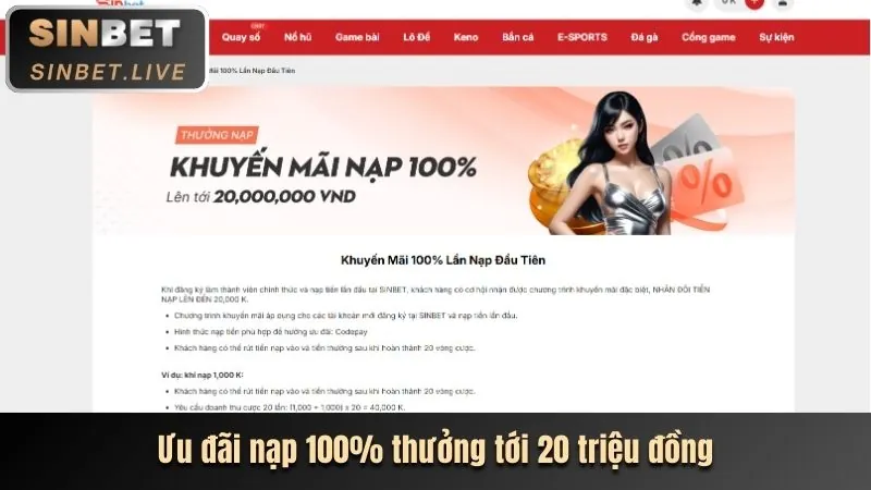 Thưởng nạp lại hàng ngày suncty